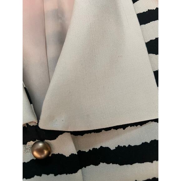 KTF by Kristinn Steinarr Womens Vintage 100% Silk Striped Work Skirt Suit Sz 10 - Picture 5 of 16